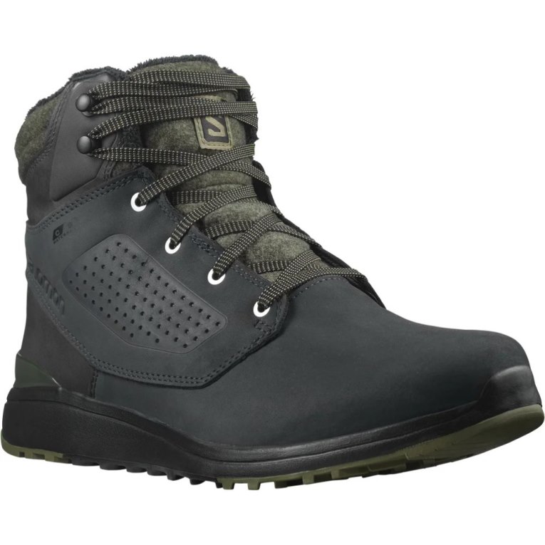 Salomon Utility Winter CS WP Men's Winter Boots Black / Olive | CA 19P8